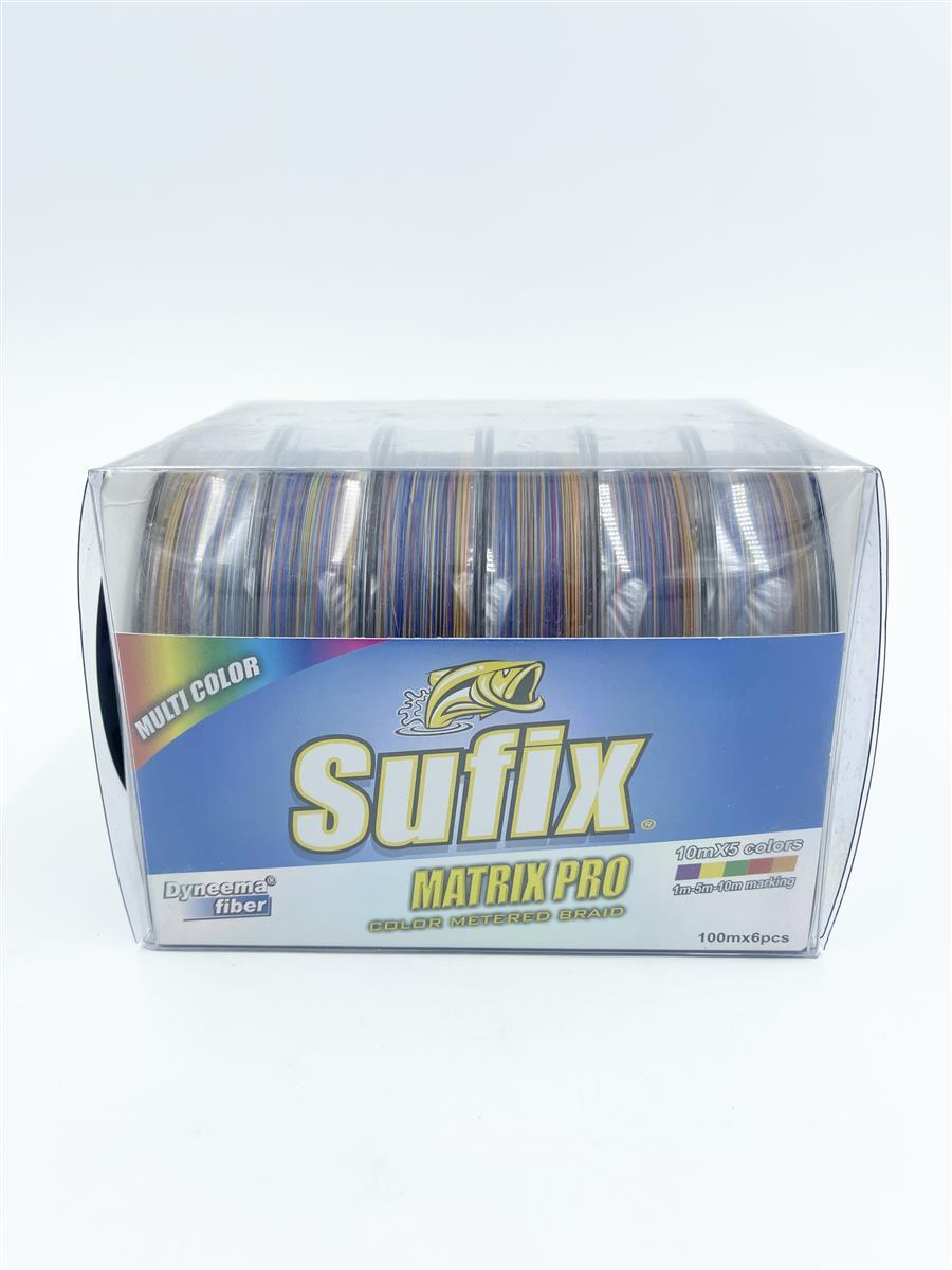 Многоцветный шнур Sufix Matrix Pro 0,14мм, 5,4 кг, 600 м гефлохтенового шнура