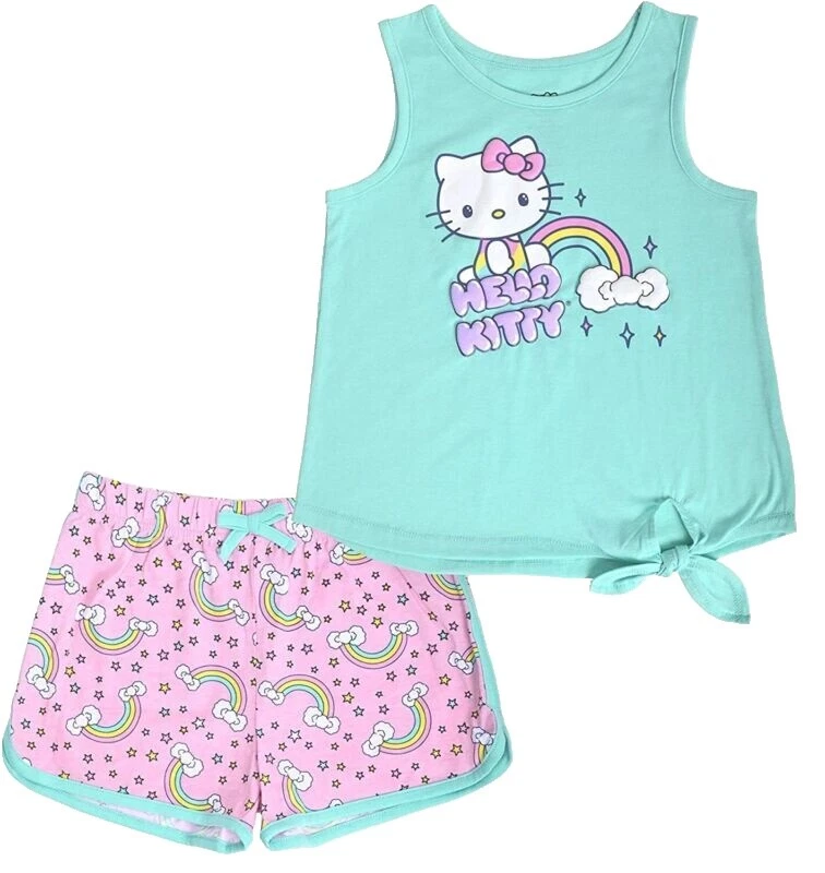 Hello Kitty trajes y conjuntos de Mezcla de Algodón para Niñas