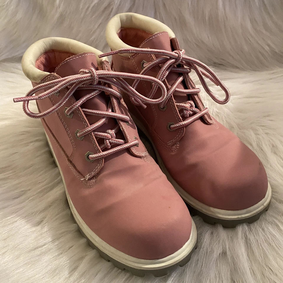 Zapatos Route 66 Rosa Botas Tobillo Con Cordones Mujer Talla 9’ Foto 4 de 4