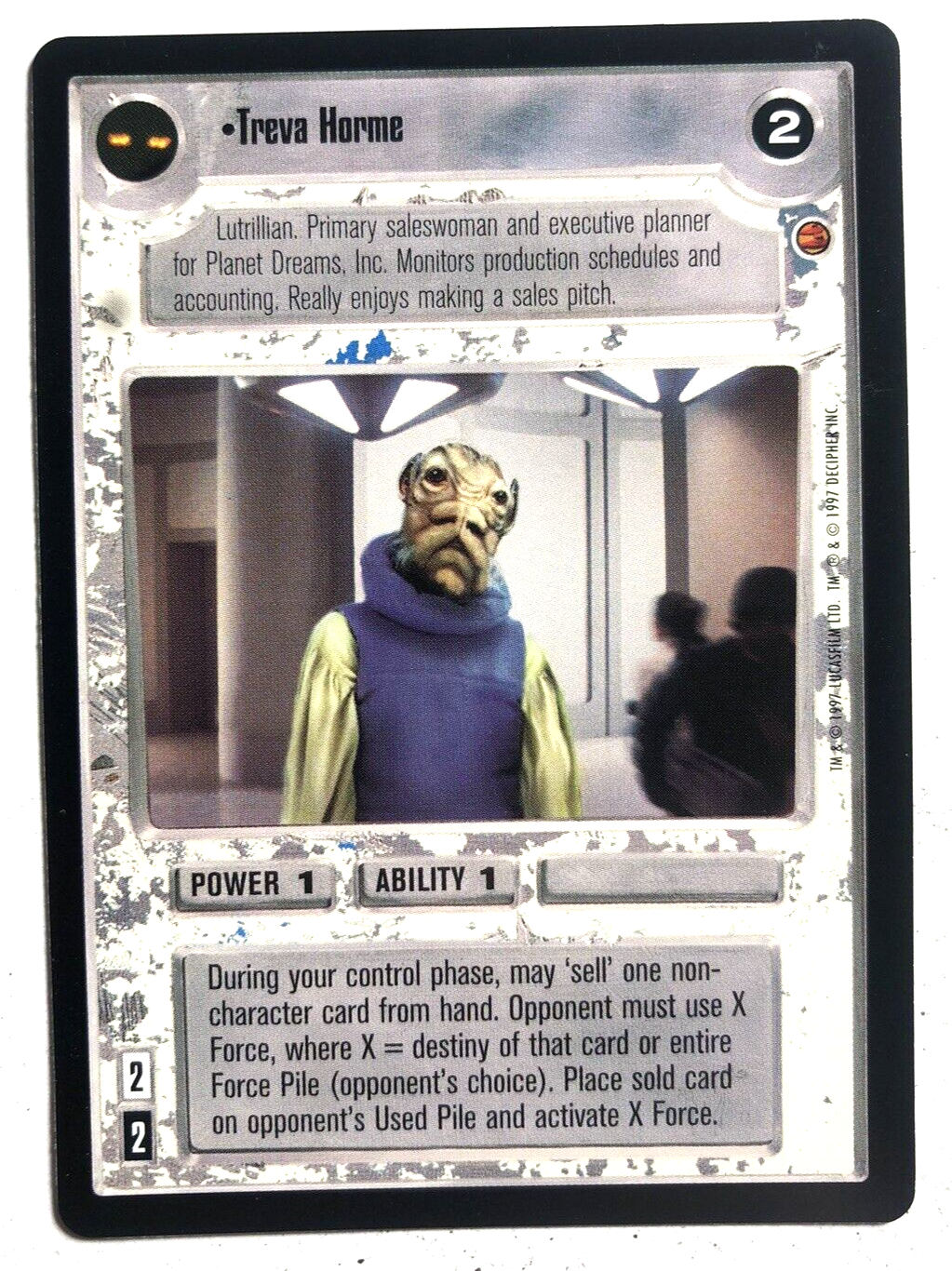 Star Wars CCG Treva Horme Cloud City LIGHT SIDE Decipher SWCCG NEAR MINT NM-image