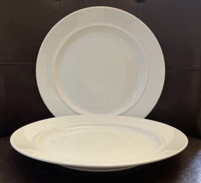 Set of 2 Dansk Bistro Cafe Blanc Pattern Salad Plates 9  White Thailand