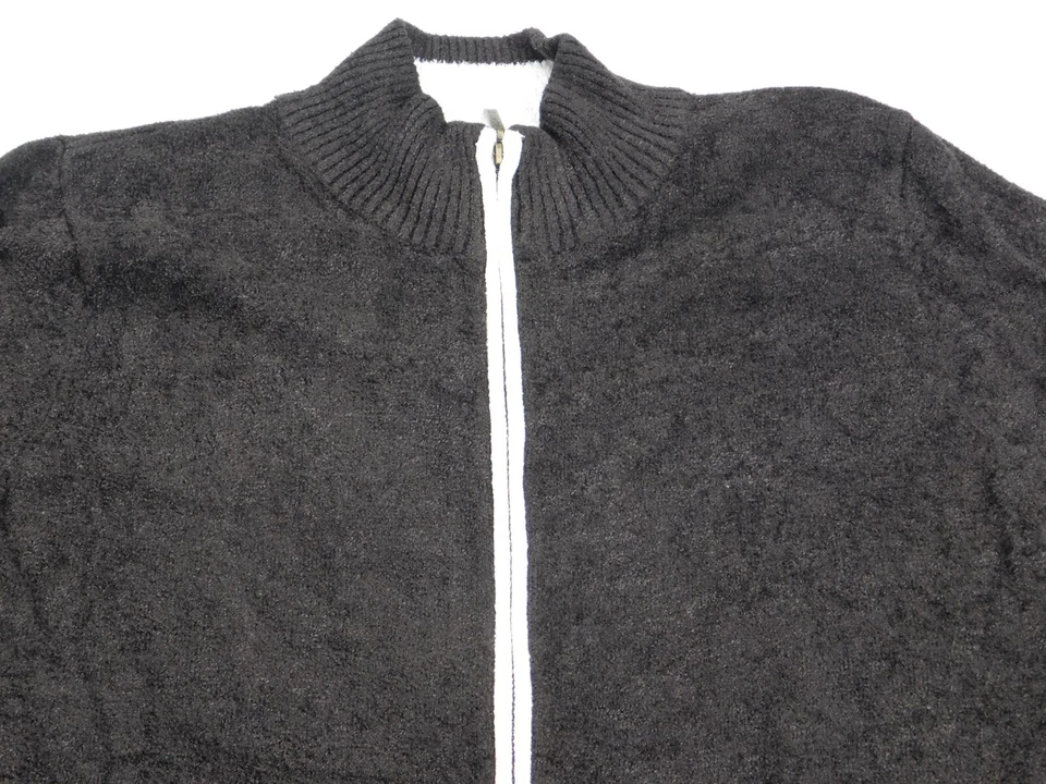 Cárdigan Suéter Soybu Cremallera Completa Para Mujer Talla Grande Marrón Sherpa ¡Hecho con Soja! Foto 2 de 4