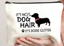 Dachshund Themed New Zip Cosmetic Bags. Choice of Designs