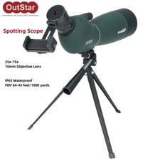 25-75X70mm Spotting Scope Waterproof Monocular Telescope with Tripod F9308B