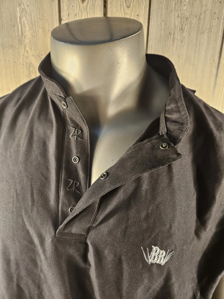 Zero Restriction Microsuede Vest Mens XL Black 1/4 Zip BR Golf Logo - Image 3 of 4