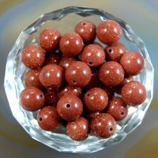 Wholesale 500pcs Lot Gold Sand Stone Round Spacer Loose Beads 8mm DIY