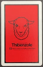 Thibenzole Merck Prescription Drug Ad VTG Single Swap Playing Card 4 Clubs