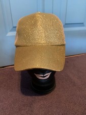 C.C Ponytail Messy Buns Trucker Ponycaps Baseball Cap Gold