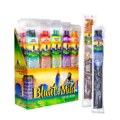 Blunt & Mild Hand Dipped Perfume Incense 12''   72 Ct Display | 24 Scents