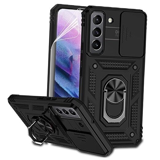 for Samsung Galaxy S22 Plus Case Black with camera cover Military-Grade 2nd gen
