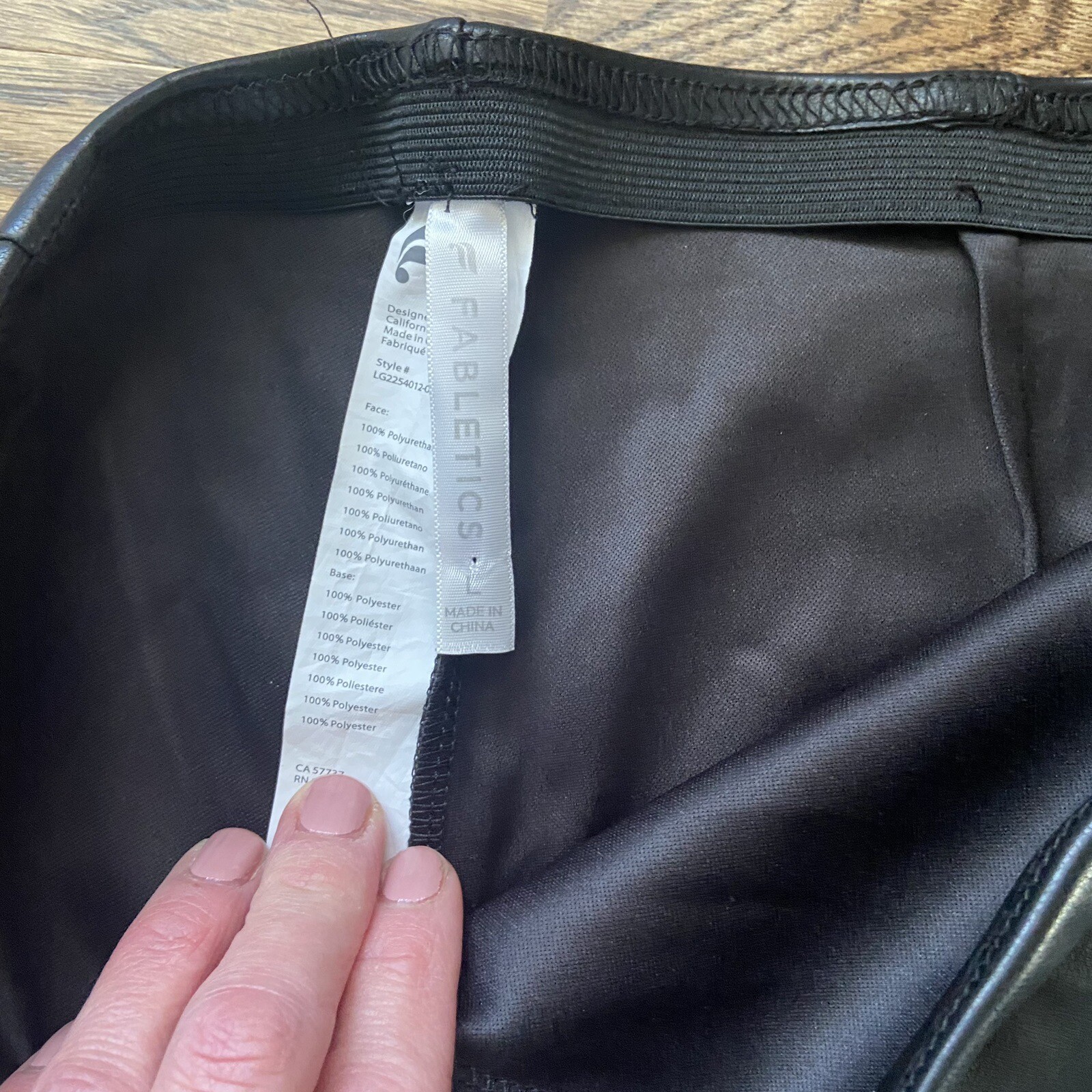 Fabletics EUC Vegan Leather Pull On Leggings Pant… - image 5