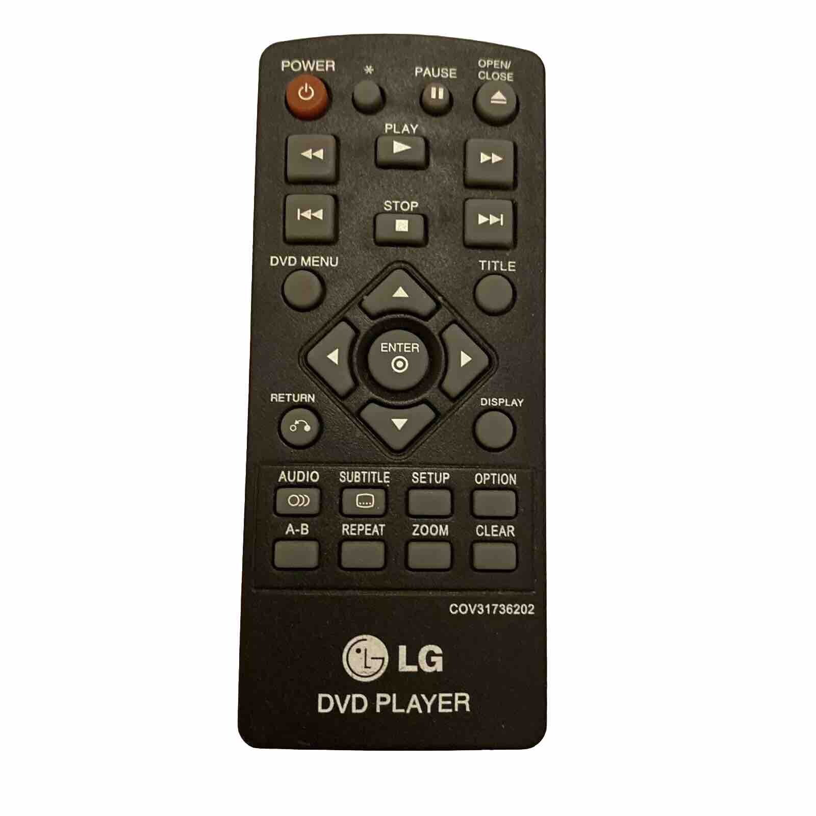 LG COV31736202 Remote Control for LG DVD Player DP132 DP132NU Tested