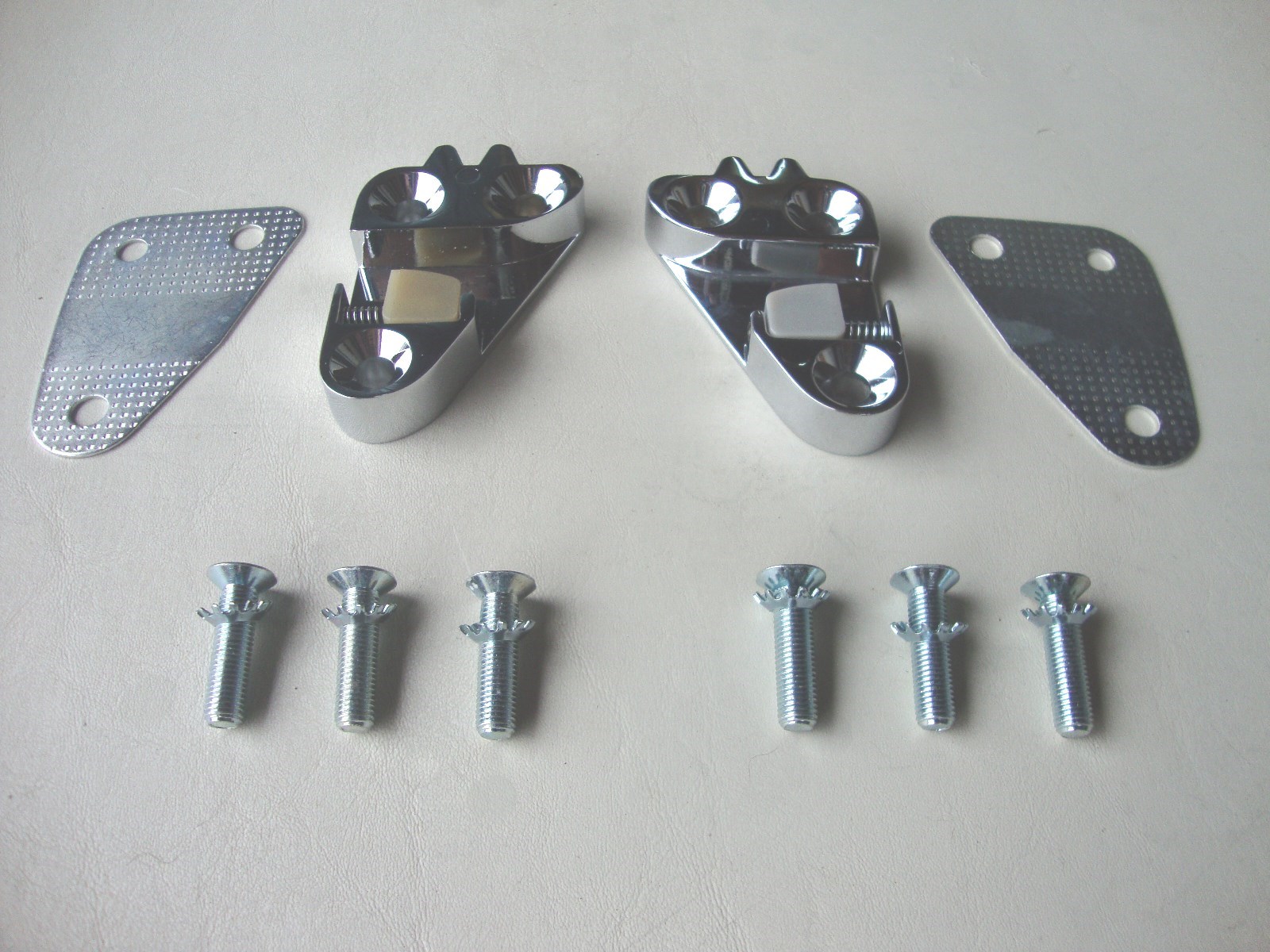 53 54 55 1953 1954 1955 FORD TRUCK DOOR STRIKER PLATE KIT CHROME  NEW*