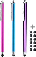 Stylus Pens for Touch Screens Ipad Iphone Kindle Fire (Pink/Purple/Aqua Blue)