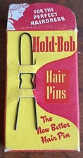 1940s Vintage Hair Pins Bobby Pin Hold-Bob Black NOS Set of 6 boxes  