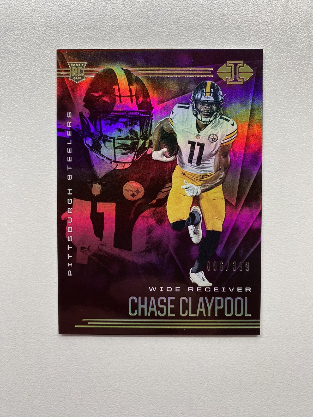 2020 Panini Illusions Football Chase Claypool Pink Foil /399 Rookie Card RC 31