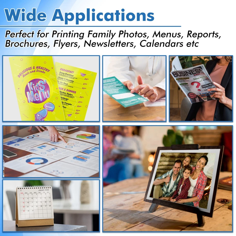 Lote Papel Fotográfico Koala Inyección Tinta Brillante 48lb 4X6 5X7 8x10 8.5X11 8.5x14 11X17 13X19 Foto 4 de 4