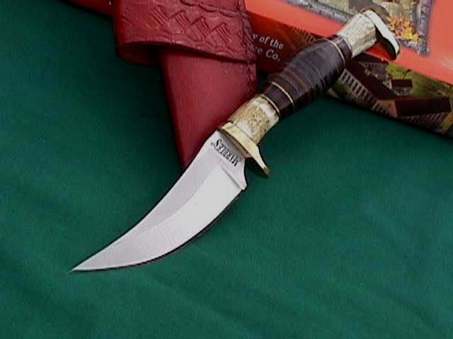 MARBLES STAG BONE SKINNER HUNTING KNIFE BACKPACKER BROWN LEATHER SHEATH NIB