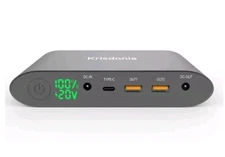 Krisdonia 25000 Mah Universal Portable Laptop Power Bank - Grey.