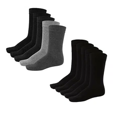 Jack Jones Mens 5 Pairs Design Socks Smart Cotton Work Everyday Plain One Sizes