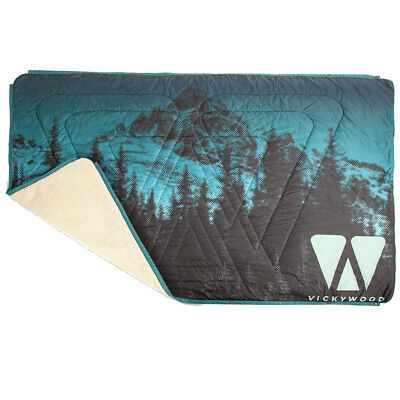Vickywood x Voited CloudTouch Kissendecke Camping Decke Kissen Schlafsack Blau