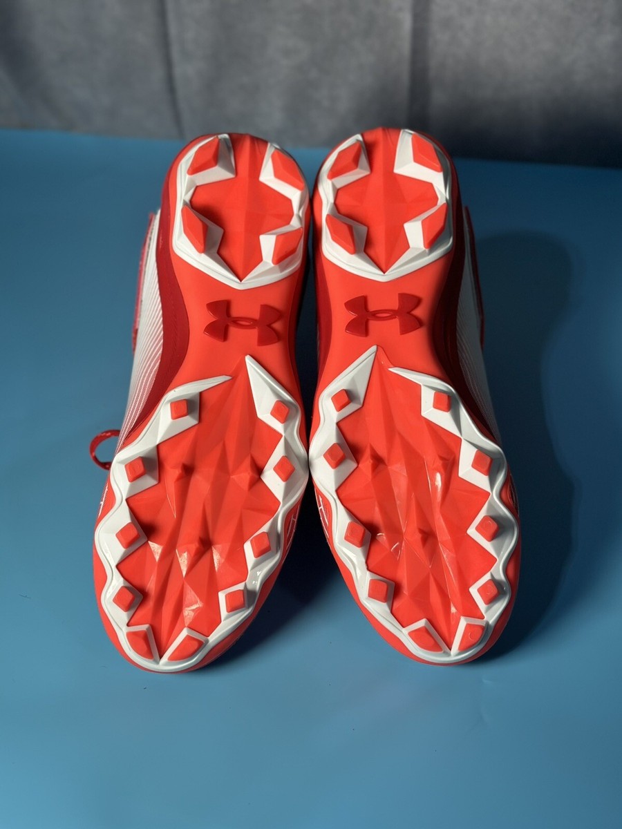 Under Armour Mens UA Highlight Hammer MC Football Cleats 3025085-100 Red White Under Armour Mens UA Highlight Hammer MC Football Cleats  main image 2