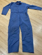 VTG Durable Press Mens 46RG Mechanic Jumpsuit Garage TVA Blue Work Coveralls USA