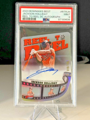 2023 Bowman's Best Reel To Reel Jackson Holliday Auto Diamond Refractor PSA 9