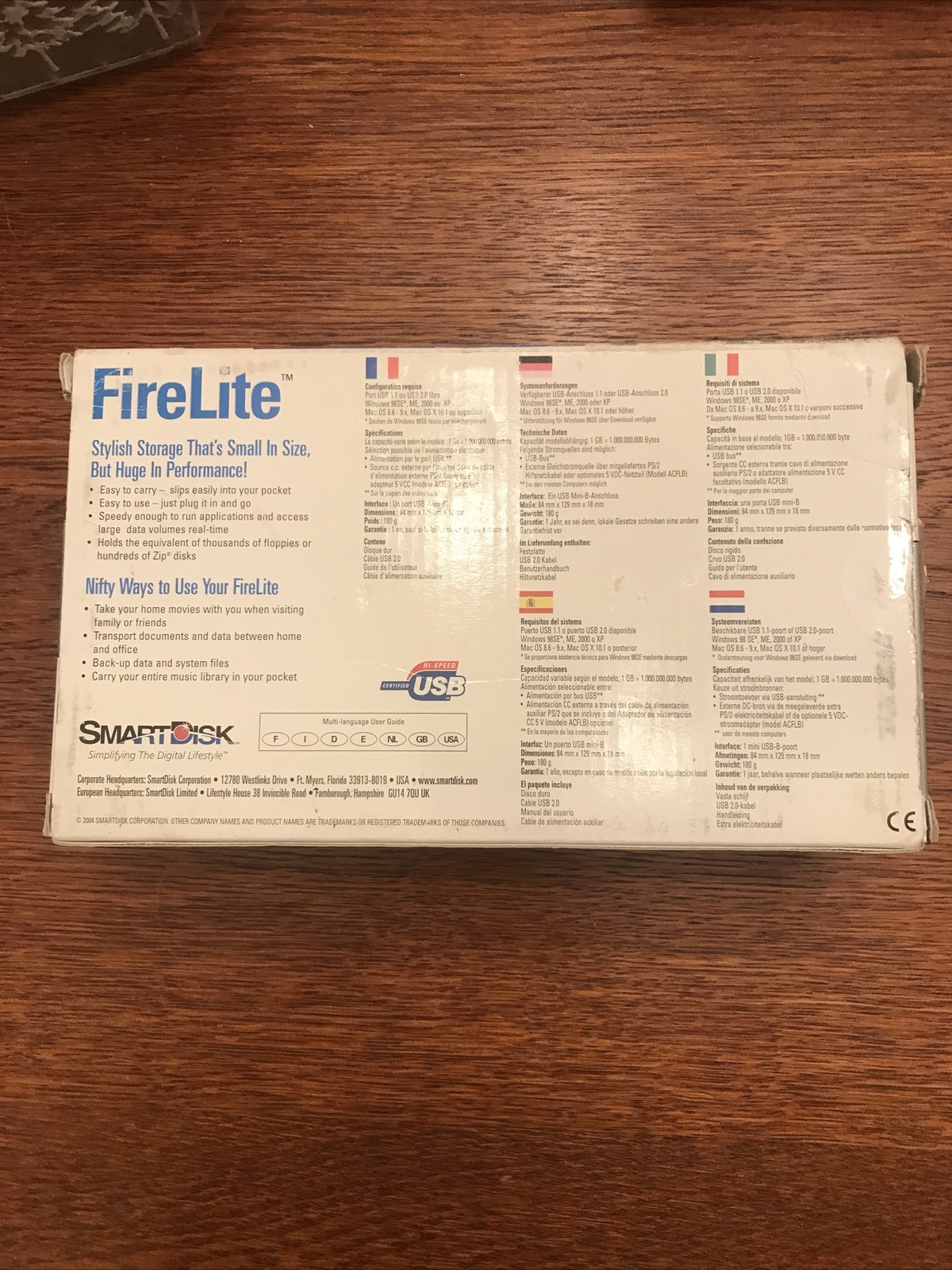 SmartDisk FireLite USBFLB40 40GB External 5400RPM (USBFLB40) HDD for ...