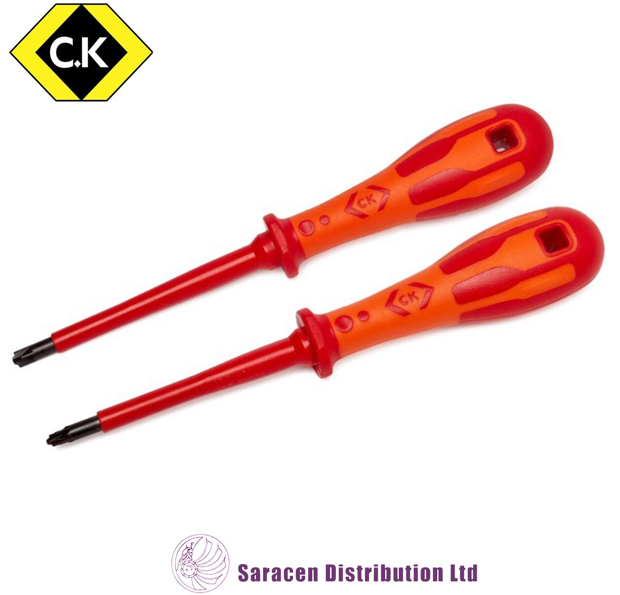 CK DEXTRO 1000V INSULATED VDE SCREWDRIVER SET, 2 PIECE MODULO - T49146