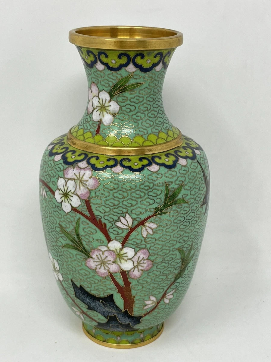 Vintage Chinese Cloisonne Vase 6 Inches Tall eBay