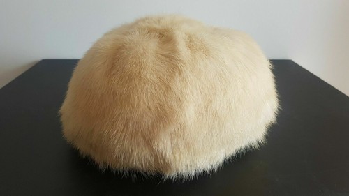 Cappello di pelliccia di visone Berretto da donna autentico vintage  bianco | eBay