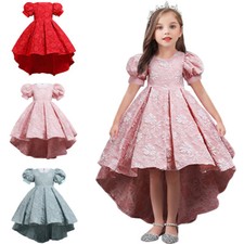 Flower Pageant Kids Girls Long Maxi Dress Wedding Princess Party Prom Ball Gown