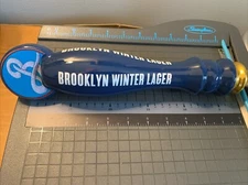 New Brooklyn Brewery Winter Lager 14" Blue Ceramic Beer Tap Handle