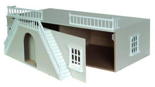 Dolls House Basement Painted Light Grey 1:12 Scale Ready to Assemble 21" x 32"