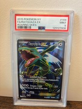2015 Pokemon XY Roaring Skies Rayquaza EX 104/108 FA - PSA 9 MINT! NICE GRAIL!