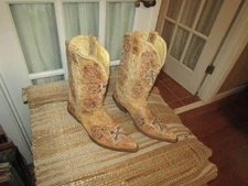 Corral Womens sz 9.5 M Boots R2460 Antique Saddle Brown Roses & Crosses