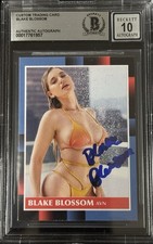 Blake Blossom Signed Trading Card Beckett Encapsulated Autograph Grade 10