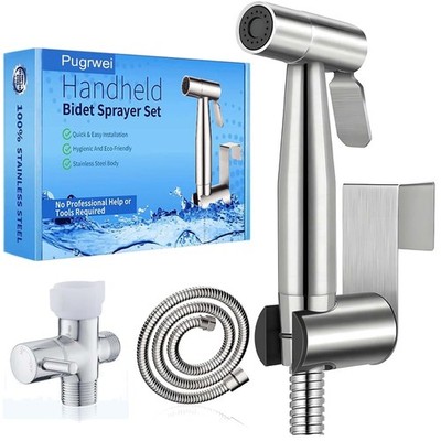 High Pressure Handheld Bidet Sprayer - Brushed Nickel