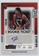 2021-22 Panini Contenders Rookie Ticket Trendon Watford #159 Auto 00ma