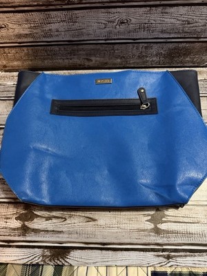 Miche Celeste Blue Black Faux Leather Tote Shell Interchangeable Handbag Demi