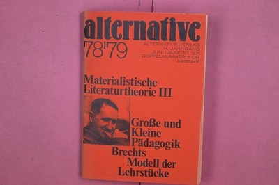 294822 ALTERNATIVE 78'79 Alternative Verlag Materialistische Literaturtheorie