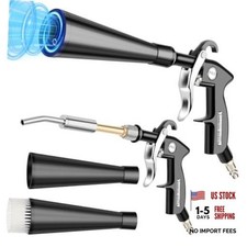 Black Air Blow Gun - High-Pressure Air Blow for Cars - Air Nozzle
