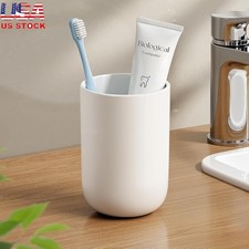 Dual-Sided Bathroom Tumbler Non-Slip Toothbrush Cup Easy Clean Durable Organizer