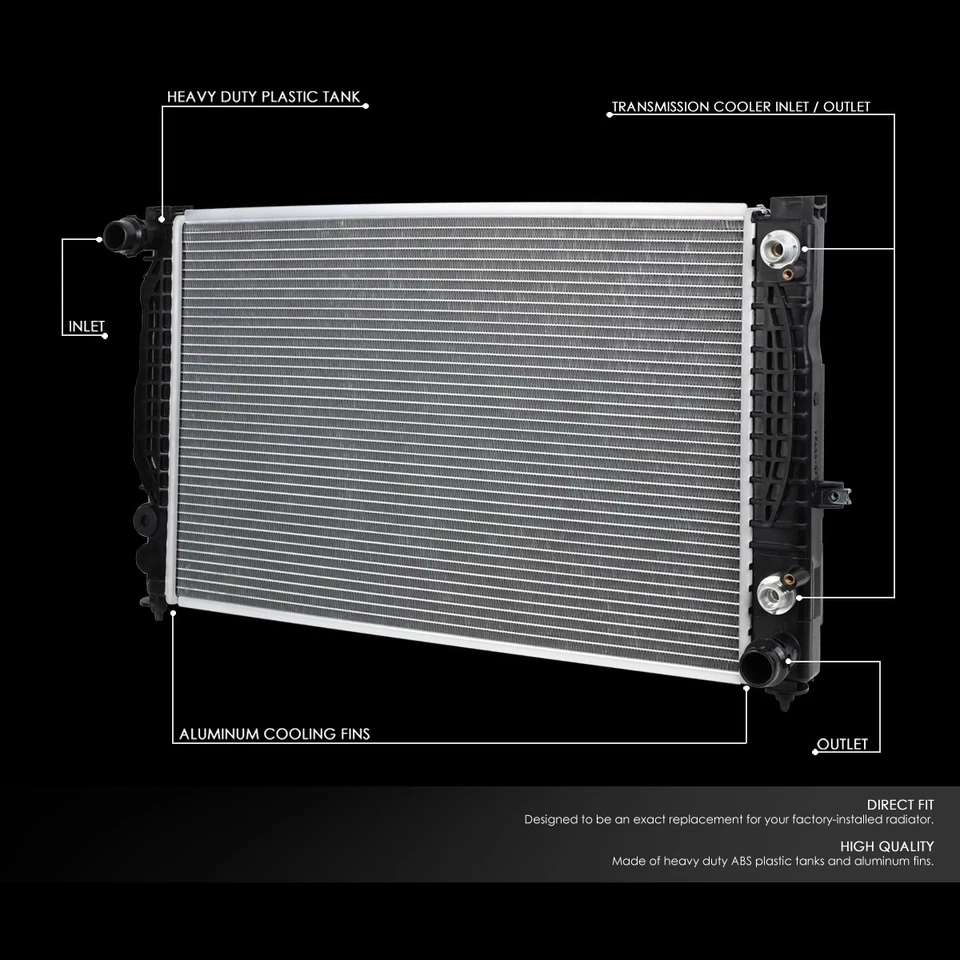 PARA 96-02 AUDI A4 1.8T A6 2.8/RS4 S4 2.7 NÚCLEO ALUMINIO COMPLETO RADIADOR DPI 2648 Foto 2 de 4