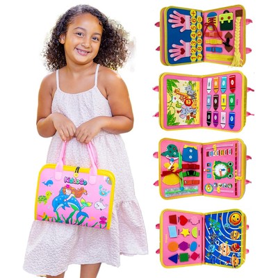 Busy Board Book Bag for Kids | Interactive Learning Activities for Ages 2-7 |...
