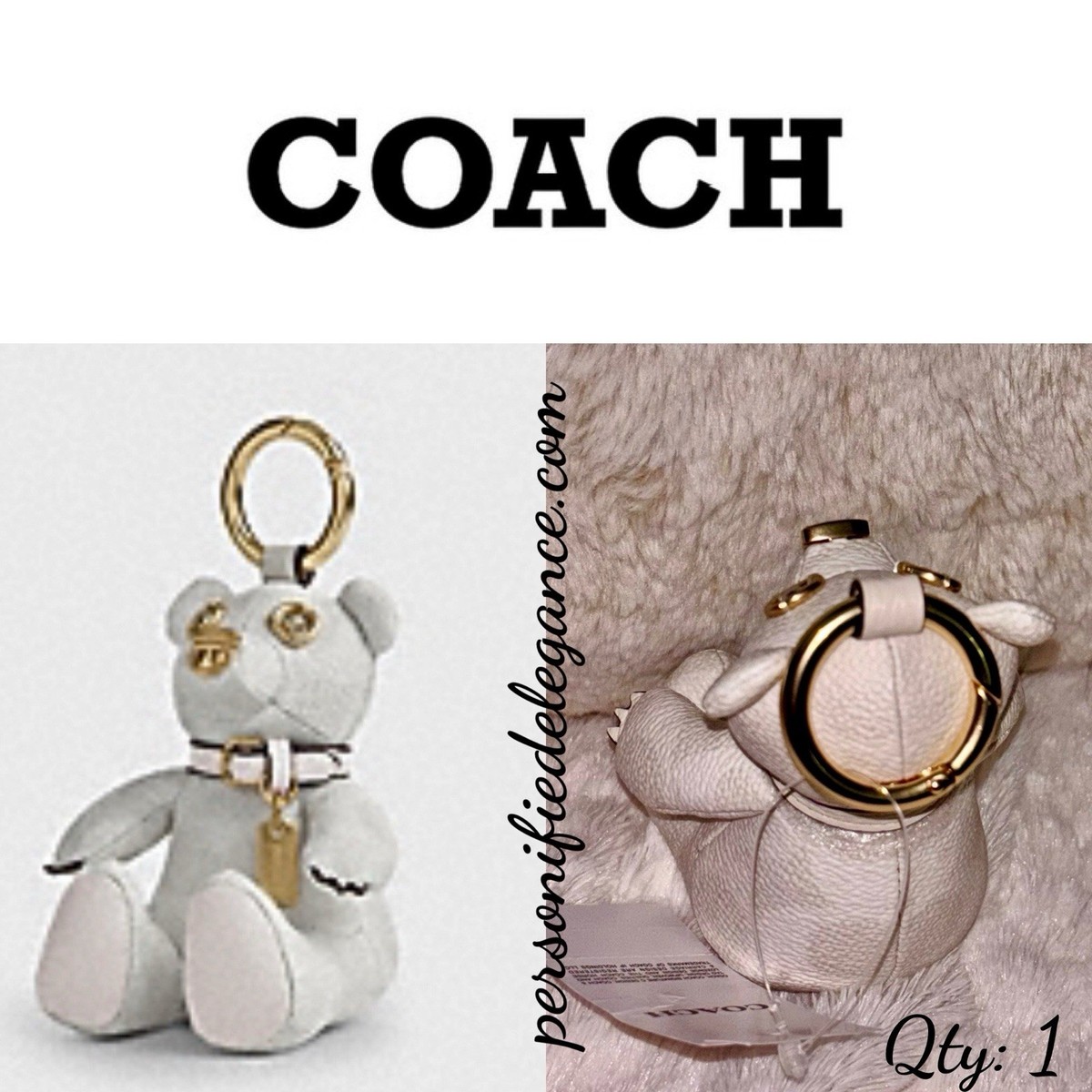 NEW Coach Signature Print Coated Canvas White Chalk Collectible