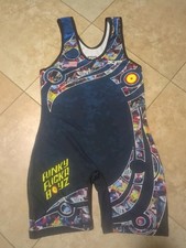 Funky Flickr Boyz Blue Wrestling Singlet size XXL
