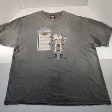 Vintage Y2k Harley Davidson Looney Toons Taz On A Harley Double Sided XXL