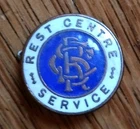 Vintage Rest Centre Service WW2 Home Front ARP Enamel Pin Badge Military